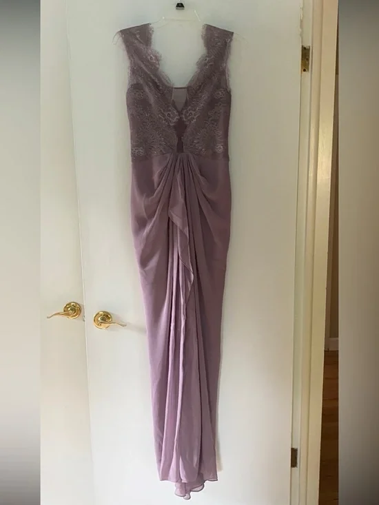 NWT BCBG Size 4 Vampire Diaries purple lace prom wedding dress ASO Elena Gilbert - Picture 7 of 11